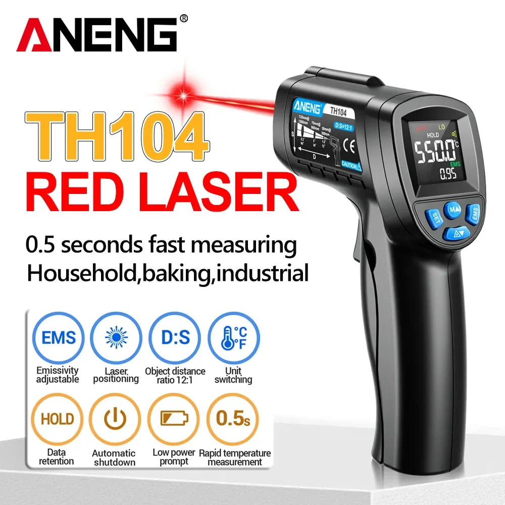 Industrial Laser Temperature Sensor - ANENG TH104 휴대용 적외선 온도계 -50~550