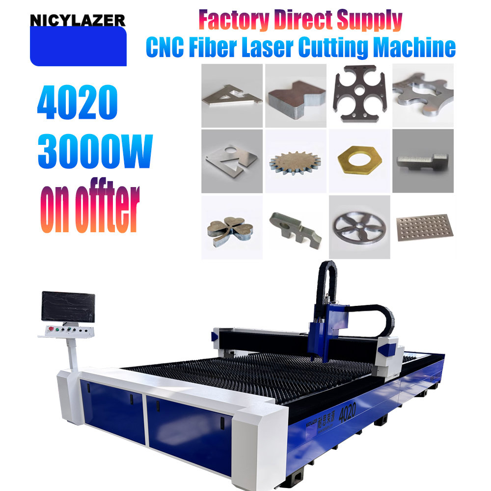 Industrial Laser Metal Cutting Machine - NICYLAZER CNC 3000W 4020 파이버 레이저