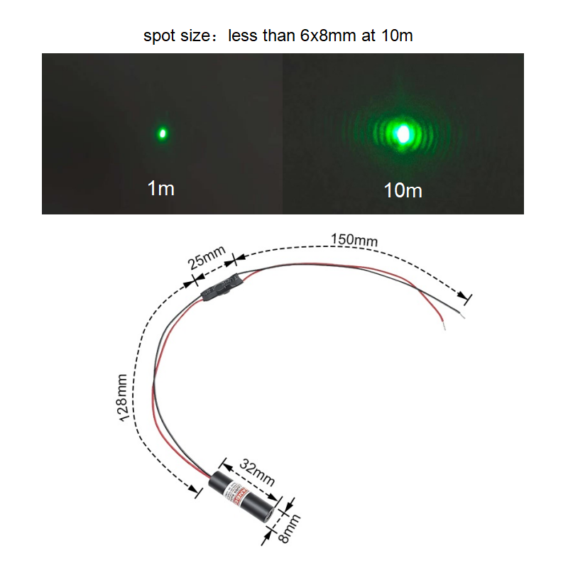 경제적인 소형 그린 도트 레이저 다이오드 모듈 520n - Industrial Grade Laser 리뷰 및 가격