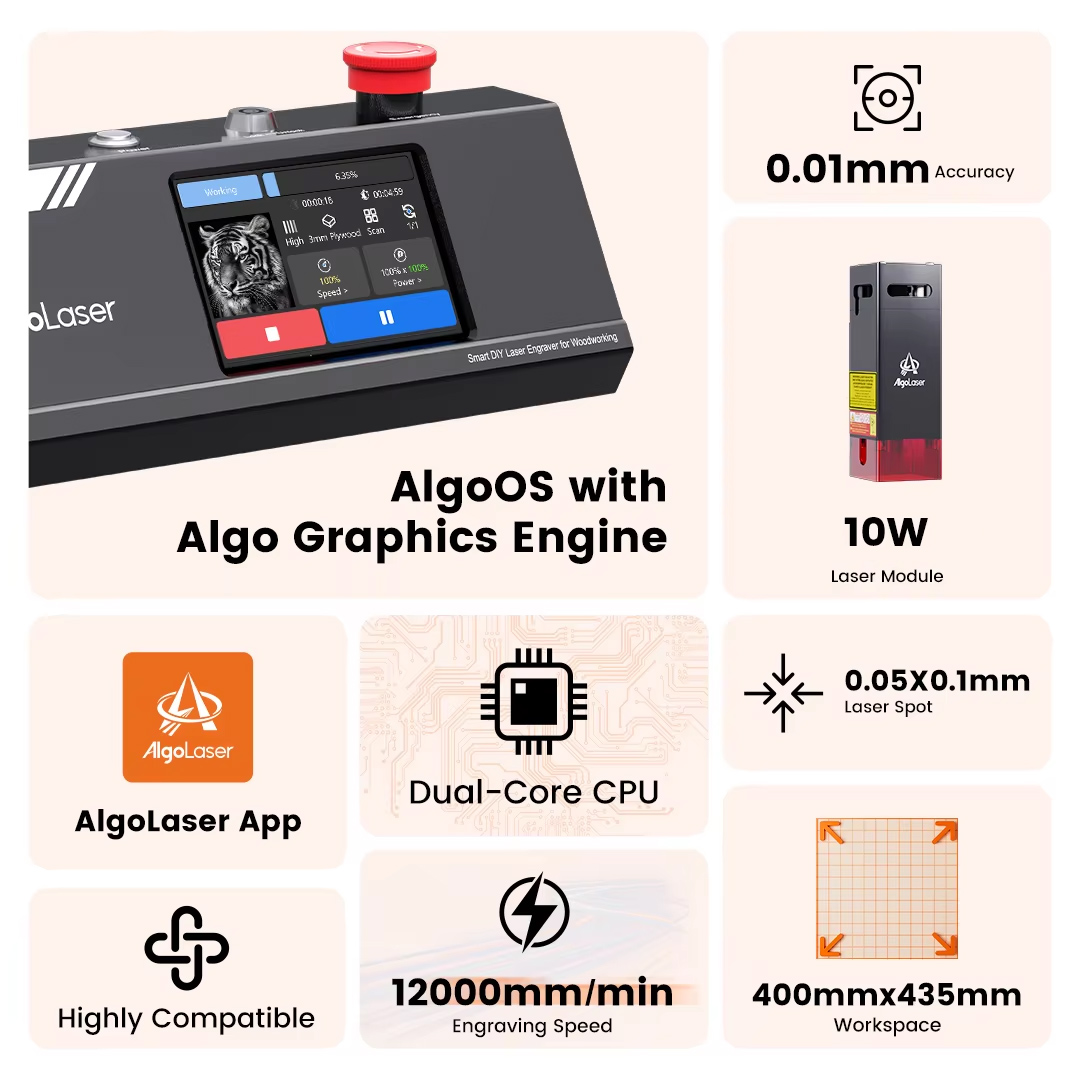 알골레이저 DIY 테이블 40*43cm CNC 레이저  - Industrial Laser Metal Cutting Machine 리뷰 및 가격