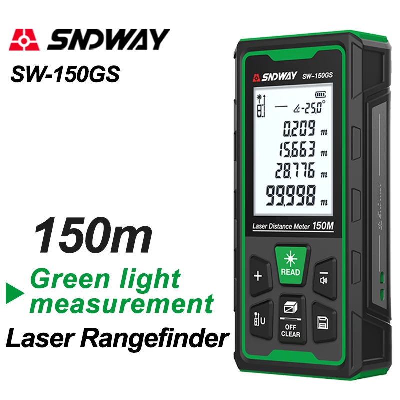 녹색 레이저 거리 측정기 디지털 거리 측정기 150m  - Industrial Laser Training 리뷰 및 가격