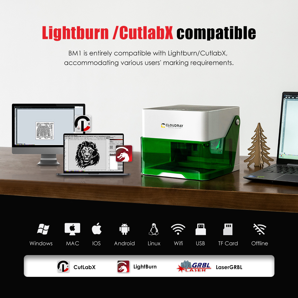 Cloudray 5000mw CNC 미니 레이저 조각기 - Industrial Handheld Laser 리뷰 및 가격