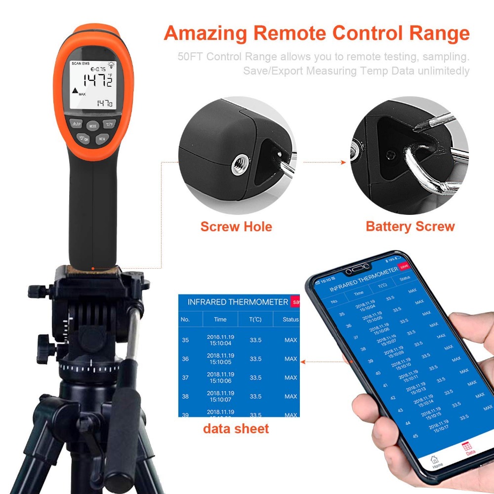 BTMETER 디지털 고온계 비접촉 IR 온도계 -58 - Industrial Laser Temperature 리뷰 및 가격